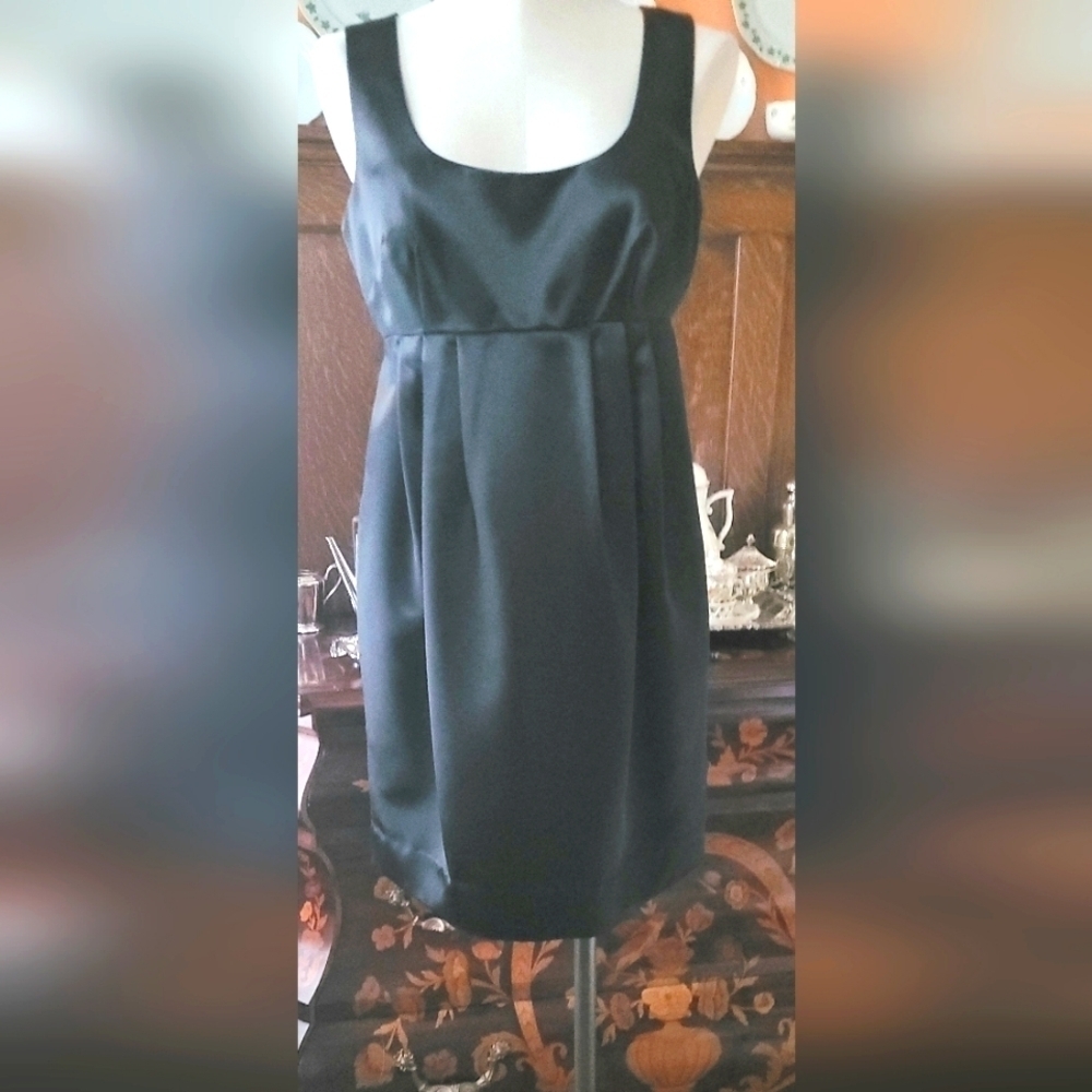 Michael Michael Kors Black Satin Party Dress